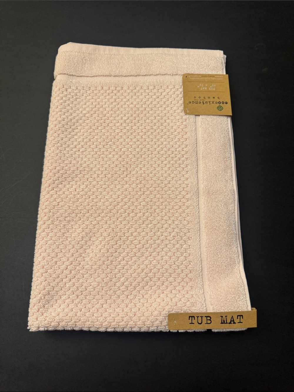 ECOEXISTENCE Tub Mat - Rayon From Bamboo/Cotton - Petal - 20"x32"